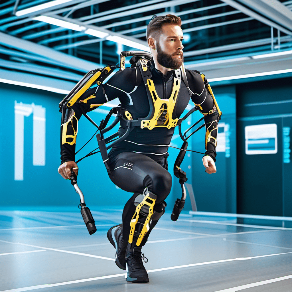 human in exoskeleton