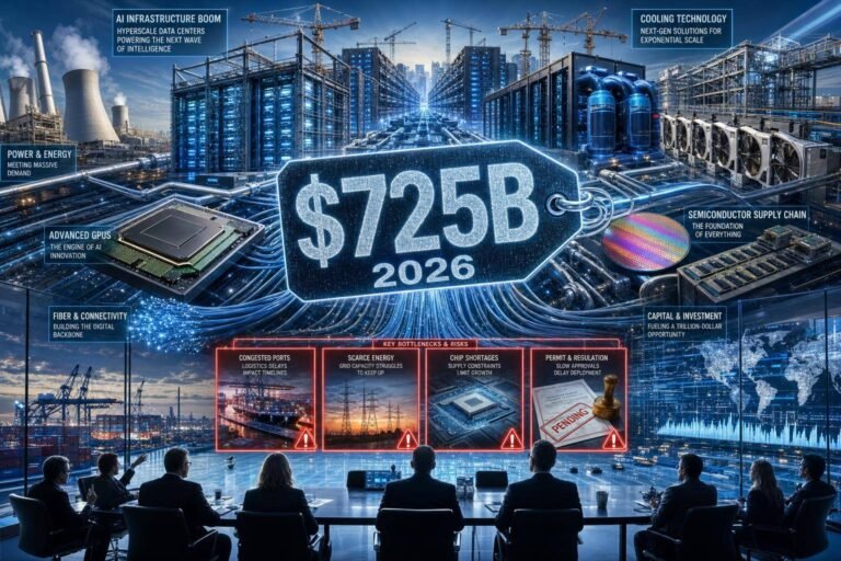 Big Tech’s AI Capex Will Hit $725 Billion in 2026 — What That Buys, Who Wins, and Where the Bottlenecks Are
